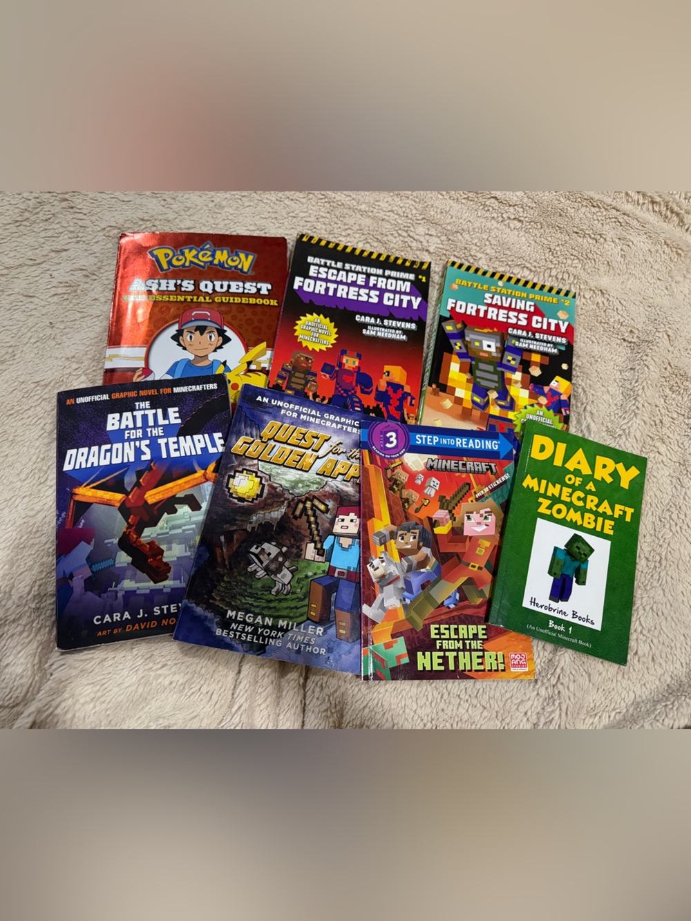 Pokémon + Minecraft Themed Kids Book Bundle